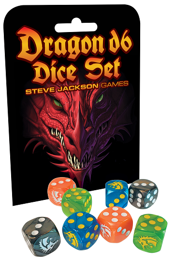 Dragon D6 Dice Set Board Game Steve Jackson    | Red Claw Gaming