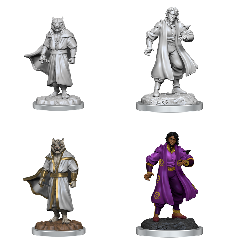 CRITICAL ROLL UNPAINTED MINIS SORCERER MERCHANT/TIGR Minatures Wizkids Games    | Red Claw Gaming