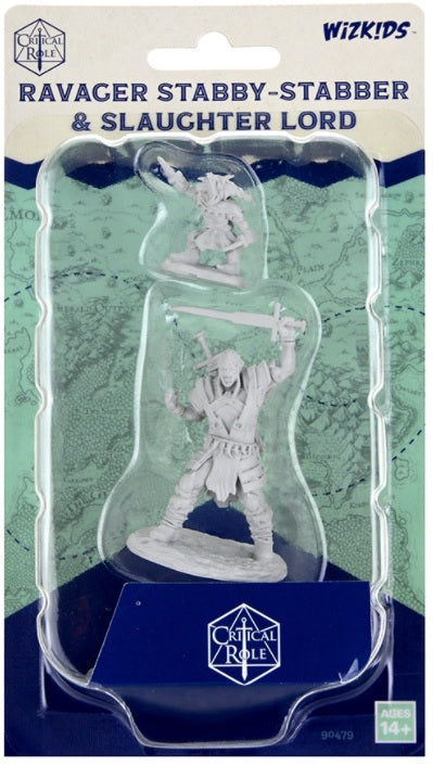 CRITICAL ROLL UNPAINTED MINIS RAVAGER STABBY-STABBER/LORD Minatures Wizkids Games    | Red Claw Gaming