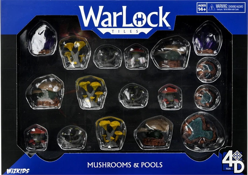 WARLOCK TILES: CAVERNS ACCESSORY - MUSHROOMS/POOLS Minatures Wizkids Games    | Red Claw Gaming