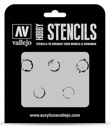 HOBBY STENCIL DRUM OIL MARKINGS Vallejo Stencil Vallejo    | Red Claw Gaming