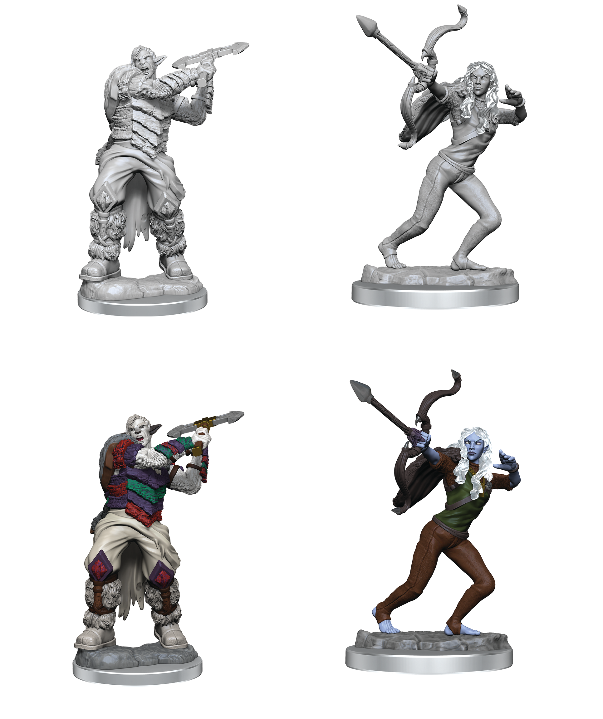 CRITICAL ROLL UNPAINTED MINIS ASHARI STONEGUARD/SKYDANCER Minatures Wizkids Games    | Red Claw Gaming