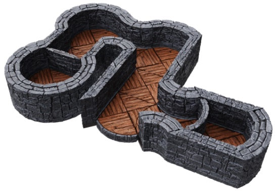 WARLOCK TILES: 1" DUNGEON ANGLES/CURVES EXP Minatures Wizkids Games    | Red Claw Gaming