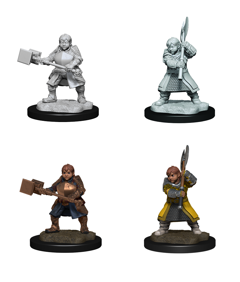 CRITICAL ROLL UNPAINTED MINIS DWARF EMPIRE FIGHTER FEMALE Minatures Wizkids Games    | Red Claw Gaming