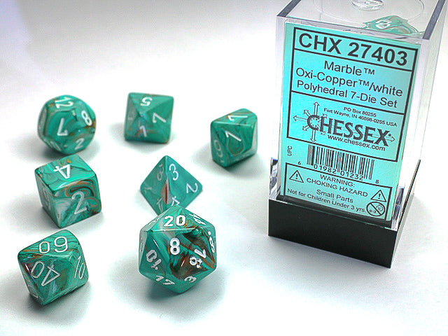 BOREALIS 7-DIE SET LIGHT SMOKE/SILVER LUMINARY Dice Chessex    | Red Claw Gaming