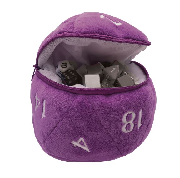 UP DICE BAG PURPLE D20 PLUSH Dice Bag Ultra Pro    | Red Claw Gaming