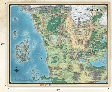 D&D MAP SET SWORD COAST ADVENTURE'S GUIDE FAERUN D&D Book Wizards of the Coast    | Red Claw Gaming