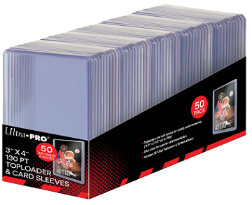 UP TOPLOAD 3X4 SUPER THICK 130PT W/ SLEEVES 50CT Deck Protectors Ultra Pro    | Red Claw Gaming