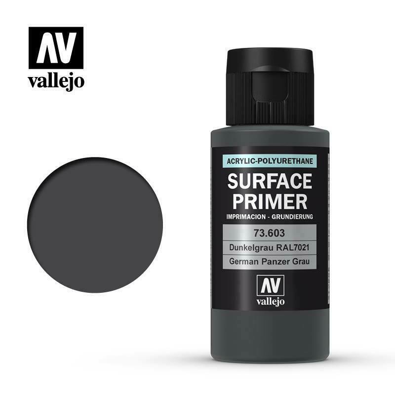 German Panzer Grey Surface Primer 60ml Vallejo Game Surface Primer Vallejo    | Red Claw Gaming