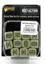 Bolt Action Orders Dice - Sand (12) Accessories Warlord Games    | Red Claw Gaming