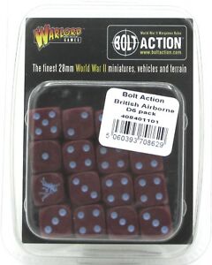 British Airborne D6 Dice (16) Accessories Warlord Games    | Red Claw Gaming