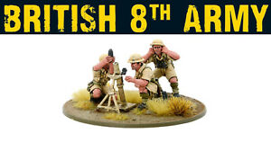 British 8th Army Medium Mortar Team British Warlord Games    | Red Claw Gaming