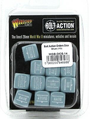Bolt Action Orders Dice - Blue (12) Accessories Warlord Games    | Red Claw Gaming