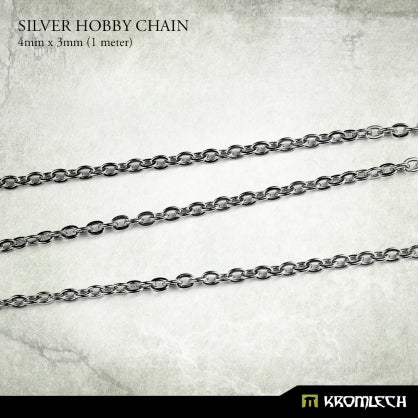 Silver Hobby Chain 4mm x 3mm  Kromlech    | Red Claw Gaming