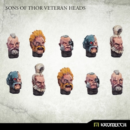 Sons of Thor Veteran Heads Minatures Kromlech    | Red Claw Gaming