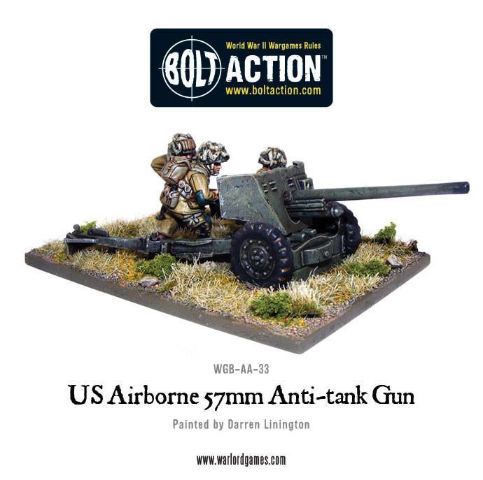 US Airborne 57mm ATG & Crew American Warlord Games    | Red Claw Gaming