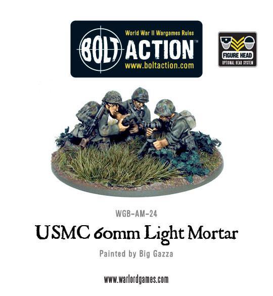 USMC 60mm light mortar American Warlord Games    | Red Claw Gaming