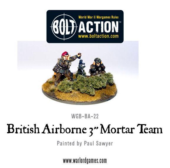 British Airborne 3'' Mortar & Crew British Warlord Games    | Red Claw Gaming