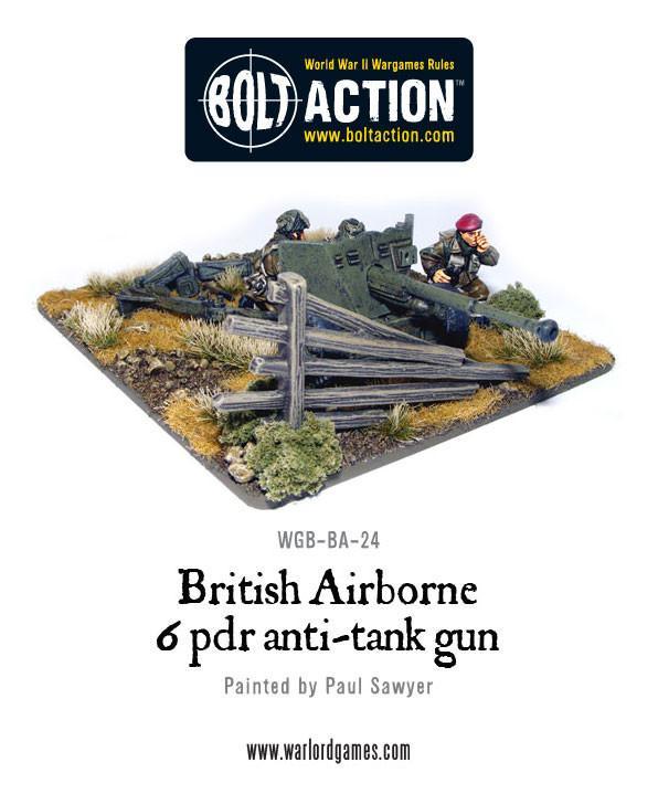 British Airborne 6 Pounder ATG & Crew British Warlord Games    | Red Claw Gaming