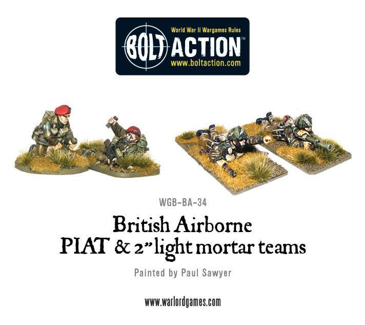 British Airborne PIAT and Light Mortar team British Warlord Games    | Red Claw Gaming