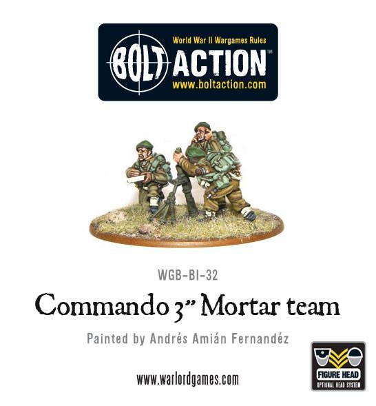 Commando 3" mortar team British Warlord Games    | Red Claw Gaming