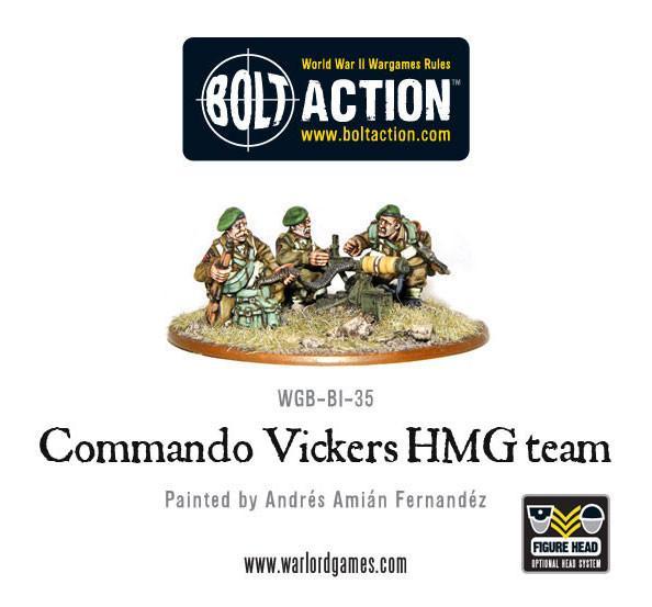 Commando Vickers HMG team British Warlord Games    | Red Claw Gaming