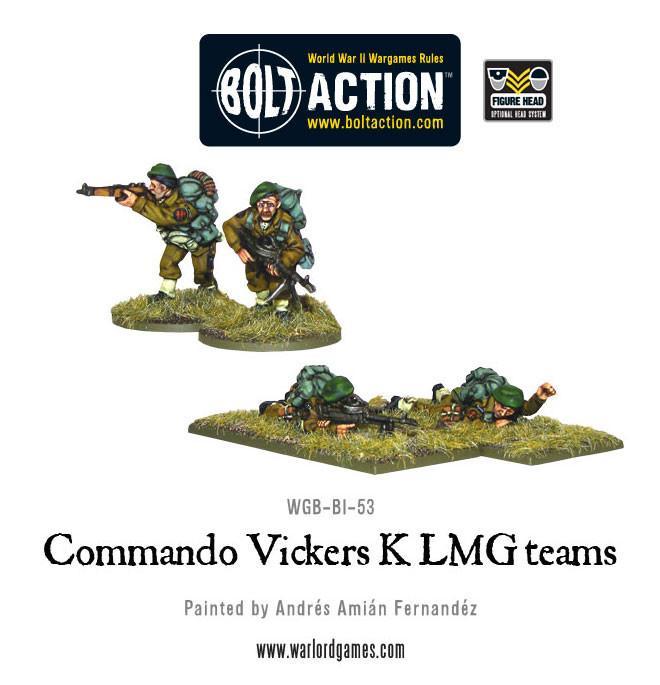 Commando Vickers K LMG Teams British Warlord Games    | Red Claw Gaming