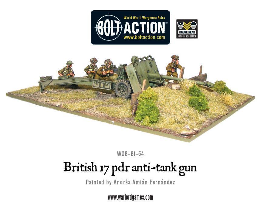 British Army 17 pdr Anti-tank Gun British Warlord Games    | Red Claw Gaming
