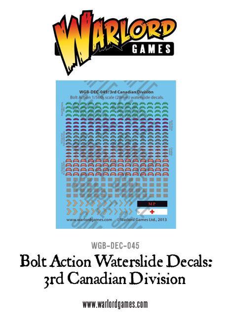 3rd Canadian Division Decals British Warlord Games    | Red Claw Gaming