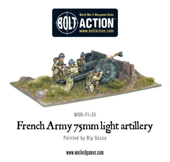 Early War French 75mm Gun French Warlord Games    | Red Claw Gaming