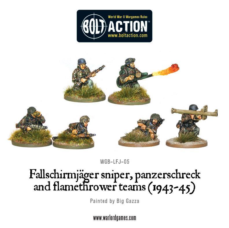 Fallschirmjager Panzerschrek, sniper and flamethrower teams Germany Warlord Games    | Red Claw Gaming