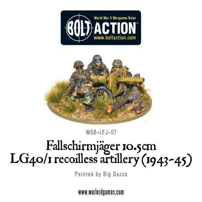 Fallschirmjager 10.5cm LG40/1 Recoilless Artillery Germany Warlord Games    | Red Claw Gaming
