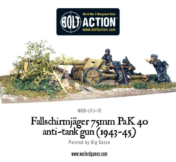 Fallschirmjager 75mm PaK 40 Anti-tank Gun Germany Warlord Games    | Red Claw Gaming