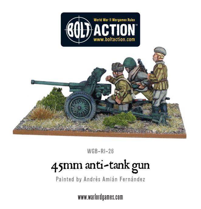 Soviet 45mm Anti Tank Gun Soviet Warlord Games    | Red Claw Gaming