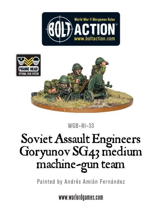 Soviet Assault Engineers SG43 MMG team Soviet Warlord Games    | Red Claw Gaming