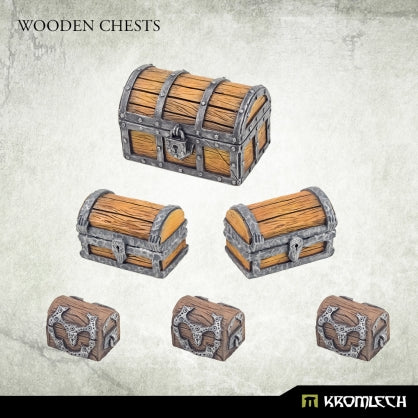 Wooden Chests (6) Minatures Kromlech    | Red Claw Gaming